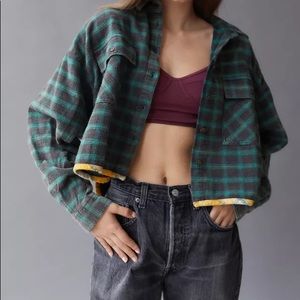 Urban Outfitters BDG caleb cropped flannel shirt